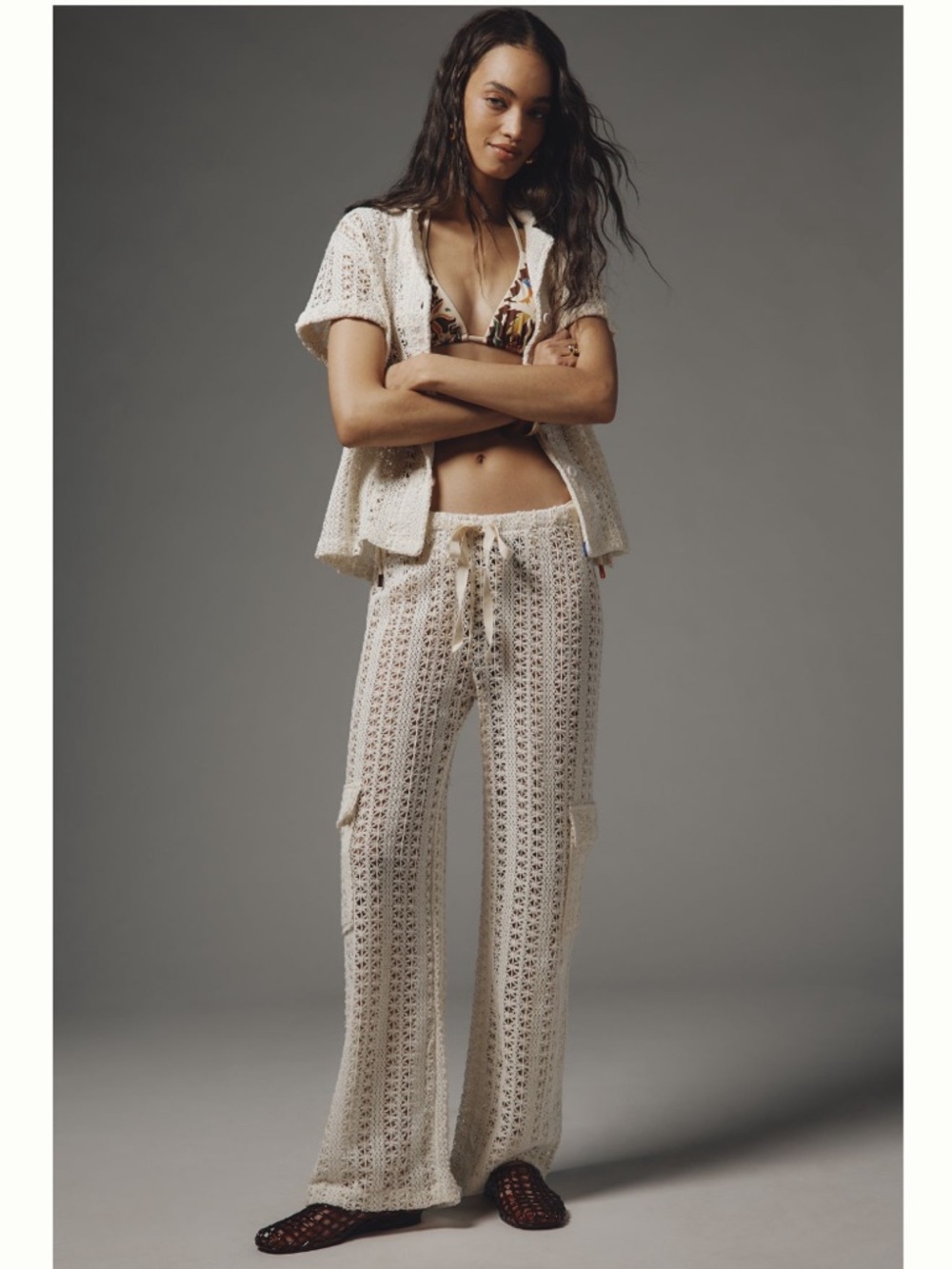 Anthropologie crochet pants